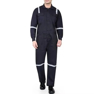 Overoles de trabajo de algodón 100% para hombre de alta calidad, mono de seguridad reflectante ligero y transpirable con cremallera y bolsillos - Product Image 6