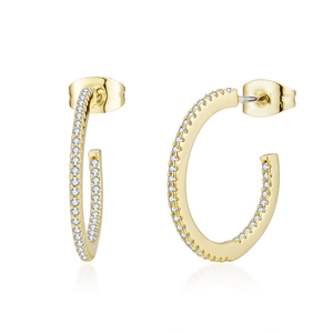 Comprar Pendientes de Aro Pequeños para Mujer, Pendientes de Mujer Chapados en Oro de 14k, Pendientes de Moda para Mujer, Pendientes Xuping para Mujer - Product Image 1