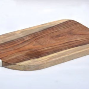 Planche à découper en acacia durable de haute qualité avec ensemble de couteaux à motif de grain de bloc 1.5cm d'épaisseur pour une utilisation en cuisine Design écologique - Product Image 1
