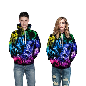 100% coton sweat à capuche graphique Vintage imprimé surdimensionné sweat décontracté bouffée Technique à manches longues Streetwear léger 3D - Product Image 6