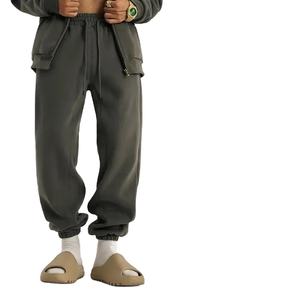 กางเกงวอร์มขายาวผ้าคอตตอนผ้าฟลีซสำหรับผู้ชายกางเกงวอร์มขายาว2026โลโก้ออกแบบได้ตามต้องการแบบ330gsm - Product Image 1