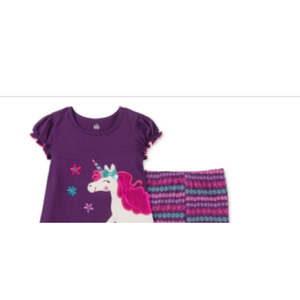 Set da 2 pezzi Kids Headquarters, tunica e leggings viola con motivo a cartoni animati per bambine, taglia 3T - Product Image 2