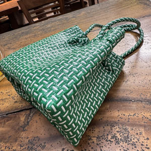Premium Handmade Woven Bag Soft Fashionable Plastic Recycled <b>Handbag</b> Versatile <b>Accessory</b> for Apparel - Product Image 3