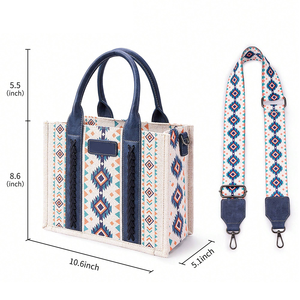 Große Kapazität Damenhandtaschen Western Bohemian Schulter-Umhängetasche Einkaufstasche Reise-Azteken-Tasche - Product Image 2