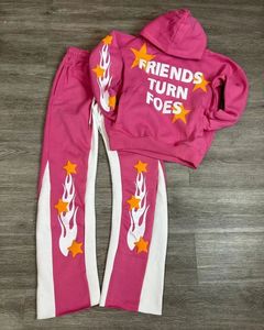 ชุดวอร์มลายกราฟิกสำหรับผู้ชายชุดวอร์มสีแบบเรียงซ้อนสำหรับผู้ชาย - Product Image 4