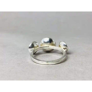 แหวนเงินแท้สำหรับผู้หญิง ดีไซน์สามวงครึ่งวงกลม เงินแท้ 925 สไตล์คลาสสิก เหมาะสำหรับงานปาร์ตี้ ขายส่งราคาถูก - Product Image 5