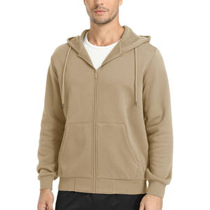 2025 hommes toutes saisons sweats à capuche sweat à la mode grande taille 100% coton veste fermeture éclair conception solide coupe ample printemps hiver - Product Image 2