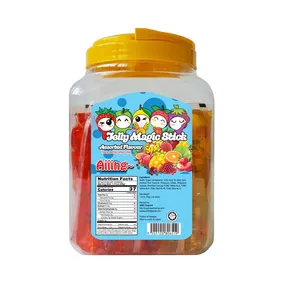 Aiiing Fruit Gelei Sticks Aiiing Gelei Stro 40G X 40 Stuks X 6 Potten Mango Lychee Apple Druif Aardbei Gemengd Diverse Zure Gelei