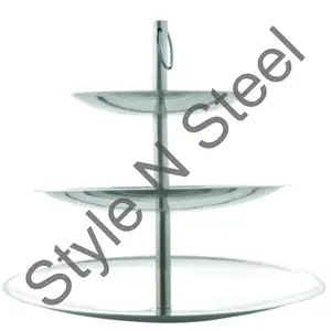 Cake Stand 3 Tier Cake Stand with 3 Tiers Stainless Steel Custom Large Living Room Coffee Plate Candy Tray