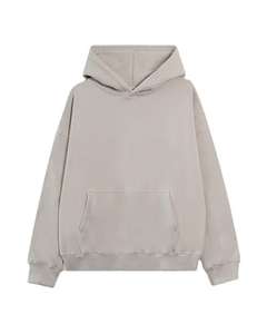 เสื้อฮู้ดดี้โอเวอร์ไซส์ ผ้าฝ้าย 100% 400 GSM กระเป๋าจิงโจ้ที่เอว ปลายแขนและชายเสื้อแบบริบถัก ทรงหลวม ไหล่ตก ใส่ได้ทั้งชายและหญิง - Product Image 1