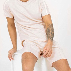 กางเกงขาสั้นกีฬาผู้ชายไซส์ใหญ่ ผ้าสแปนเด็กซ์/โพลีเอสเตอร์ ระบายอากาศได้ดี เอวยางยืด มีเชือกผูก กระเป๋าข้าง ลายเรียบ - Product Image 4