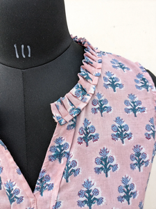 Vestido Maxi de Algodón Estampado a Mano, Floral, Hecho a Mano, para Verano y Otoño, Método de Tejido No Tejido, Vestido Maxi Largo - Product Image 5