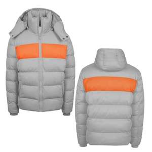Wholesale Custom Printed High-Impact Bubble Jacket for <b>Men</b> Hooded Collar Pocket New Design Winter Coat Multiple Colors High - Product Image 1