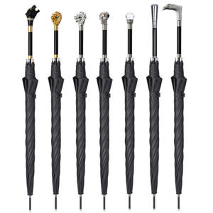 Sang Trọng Động Vật Đầu Dài Xử Lý Mặt Trời Mưa Người Đàn Ông Phụ Nữ Windproof Không Thấm Nước Tùy Chỉnh Vàng Bạc Kim Loại Sư Tử Zoon Quà Tặng Thẳng Ô - Product Image 5