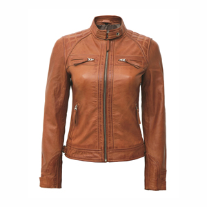 High Quality Custom Made <b>Leather</b> <b>Jacket</b> for Women Best Selling Zip Closure <b>Genuine</b> <b>Leather</b> <b>Jacket</b> for Women - Product Image 4