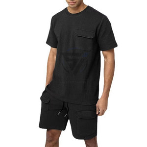 Men's Summer Casual Crew-Neck Track-and-Field Fitness Quick-Dry Satin Set <b>Short</b>-Sleeve Top <b>Shorts</b> Made <b>Skin</b>-Friendly - Product Image 2