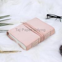 Journal en cuir style vintage A5 pour voyageur Cahier d'écriture relié en cuir véritable rose planificateur rechargeable PU cadeau A4 Journal intime