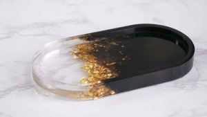 Resin Decorative <b>Tray</b> in Multiple Colors Cosmetic Organizer Home Decor Oval Resin <b>Tray</b> Vanity <b>Tray</b> High Quality - Product Image 5