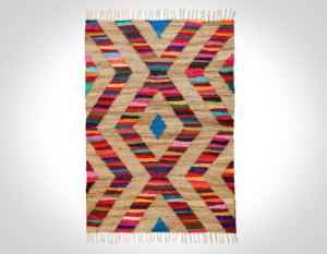 Modern Recycled Cotton & Jute Hand Woven Decorative Braided <b>Runner</b> Rug <b>Washable</b> for Bedroom or Living Room From India - Product Image 1