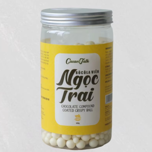 ลูกบอลกรอบ Cacao Talk สีขาวช็อคโกแลตลูกกรอบโกโก้400กรัม4กิโลกรัมขนมเบเกอรี่ขายส่งจากโรงงาน - Product Image 1