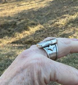 Anillo de plata de ley con ajuste de bisel de corte ovalado de jaspe oceánico de otro mundo para fiesta-joyería de declaración de piedra Natural - Product Image 4