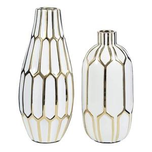 Gold Pillar Flower <b>Vase</b> Set of 2 Event Parties Lawn <b>Other</b> Wedding Decorations Luxury <b>Vases</b> Handmade Flower Pot Handcrafts - Product Image 6