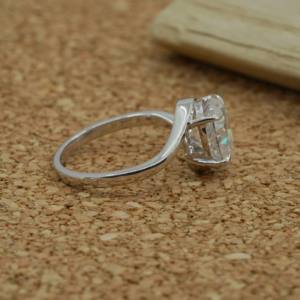 Anillo de diamante cultivado en laboratorio radiante brillante, oro de 14 quilates, corte ovalado, 3 quilates, VVS2, IGI, joyería fina de moda certificada, aniversario de boda - Product Image 2