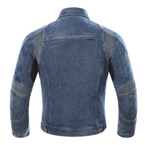 Venta al por mayor de calidad premium de talla grande chaqueta de mezclilla de los hombres transpirable logotipo personalizado de impresión Casual estilo de invierno con cremallera de algodón OEM - Product Image 3
