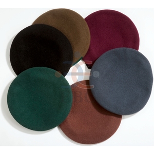 Bérets formels en laine pour tenue décontractée Béret basque en laine OEM Logo personnalisé Béret en laine Casquette Chapeau pour service de sécurité et gardes - Product Image 5