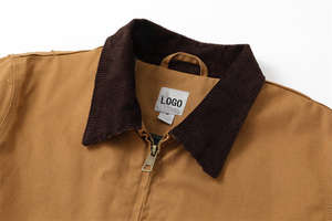 Vestes pour hommes, vestes de travail vintage en toile personnalisées pour hommes, style mécanicien et camionneur - Product Image 4