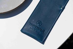 Porte-Couverts en Cuir Véritable Fait Main Durable et Écologique de Luxe pour Restaurant Organisateur de Couverts Rustique Rouleau LCH-0039 - Product Image 2