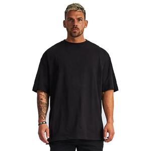 T-shirt en jersey pour homme, coupe ample et oversize, grammage lourd, teint en pièce, impression en relief, en coton respirant et à séchage rapide, grandes tailles - Product Image 4