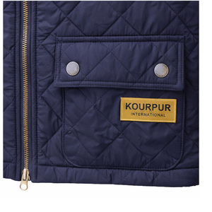 Chaqueta de Hombre al por Mayor, Chaqueta Acolchada con Forro Acolchado de Diamantes Vintage, Cuello de Pana para Hombre, Chaqueta con Logotipo Personalizado de Marca Privada - Product Image 6