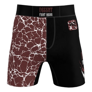 Men's MMA Shorts Sublimation Print Quick Dry Elastic Waist Casual Training Shorts with Pockets Logo Front Design - Product Image 5