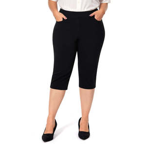 Jenna Rose Pantalones Culottes de Cintura Alta para Mujer, Talla Grande, Casuales para el Trabajo, con Botones en el Dobladillo, Dos Bolsillos Delanteros y Botón Decorativo - Product Image 5