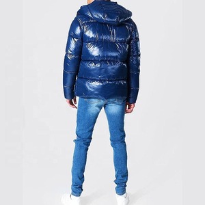 Men's Winter Puffer <b>Jacket</b> Canvas Stand Collar <b>Waterproof</b> Breathable Custom Logo <b>Padded</b> Outerwear - Product Image 6