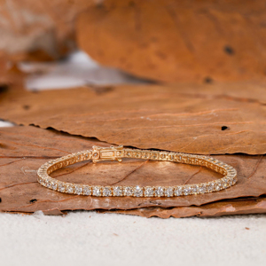 High Quality 4.00 Ct Brilliant Round Cut Lab Grown Diamond Tennis Bracelet On Wholesale <b>Gift</b> for <b>Mother</b>/Wife-<b>Birthday</b> <b>Gifts</b> - Product Image 2