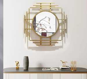 Élégant miroir mural à cadre en fer Design moderne de luxe pour chambre à coucher salon et décoration intérieure de maison vente en gros - Product Image 6