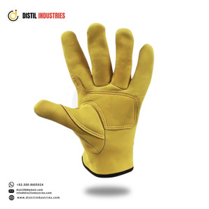 Gants de travail de sécurité en cuir de vachette de haute qualité, équipement de protection individuelle, gants de conduite, gants de construction industrielle - Product Image 2