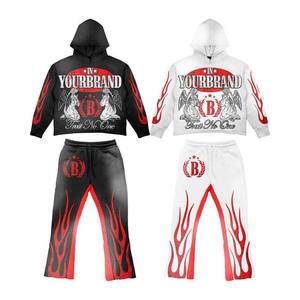 Ensemble de survêtement de sport élégant avec logo personnalisé, sweat-shirt et pantalon de sport unisexe, respirant, écologique, 2 pièces - Product Image 4