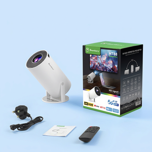 Smartbarry HT88 2K LED Projector Android 11 WiFi Portable Home Theater with <b>4GB</b> <b>RAM</b>/8GB ROM and Built-in Speakers - Product Image 1