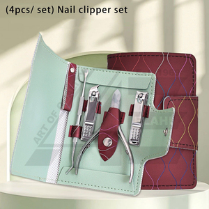 SET 4 coupe-cuticules incurvés en acier inoxydable poussoir dissolvant pinces coupe-ongles pédicure manucure outils ongle ongle - Product Image 3