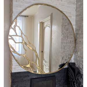 Miroir décoratif exclusif avec cadre en métal contemporain pour une décoration intérieure luxueuse - Product Image 4