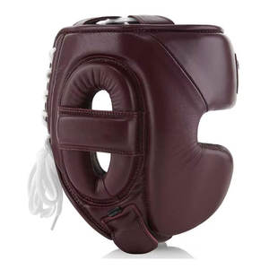 Protector de cabeza de cuero genuino de alta calidad 2025 Protector de cabeza de entrenamiento MMA Protector de cabeza más vendido - Product Image 3