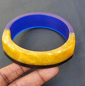 AALIYAN IMPEX-Brazaletes de resina transparente de alto brillo con virutas de metal para accesorios de cóctel a bajo precio - Product Image 4