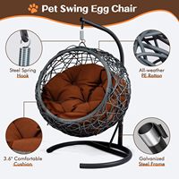 Intérieur Extérieur Coussin Doux Rotin Maison pour Animaux de Compagnie Suspendus Lit pour Chat Hamac Balançoire Oeuf Chaise pour Petit Animal