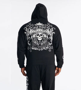 Fabricant de sweats à capuche à fermeture éclair intégrale, sweats à capuche épais surdimensionnés avec fermeture éclair, prix d'usine pour sweats à capuche, sweats à capuche personnalisés 500 g/m² - Product Image 2