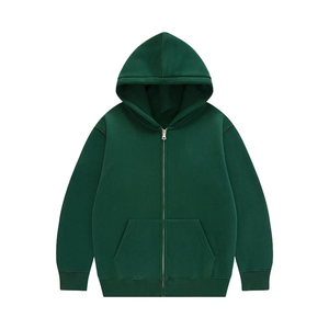 Sudadera con Capucha de Color Sólido de Alta Calidad Personalizada, Sudadera con Capucha Deportiva con Cremallera Completa, Sudadera con Capucha con Estampado Puff y Bordado para Hombre - Product Image 5