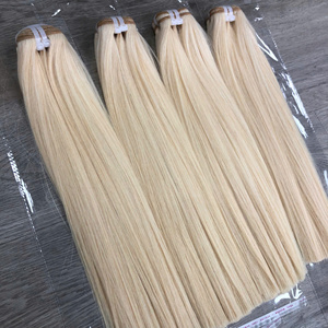 Virgin Raw Vietnamese Hair Super Quality Fast Bouncy Curl Blonde Color <b>Silky</b> Machine Double Weft Weaving - Product Image 4