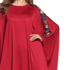 Custom Color Casual Spring Solid & Printed Long Sleeve Abaya for Women's <b>Islamic</b> <b>Clothing</b> Hijab Plus Size OEM Custom Logo - Product Image 3